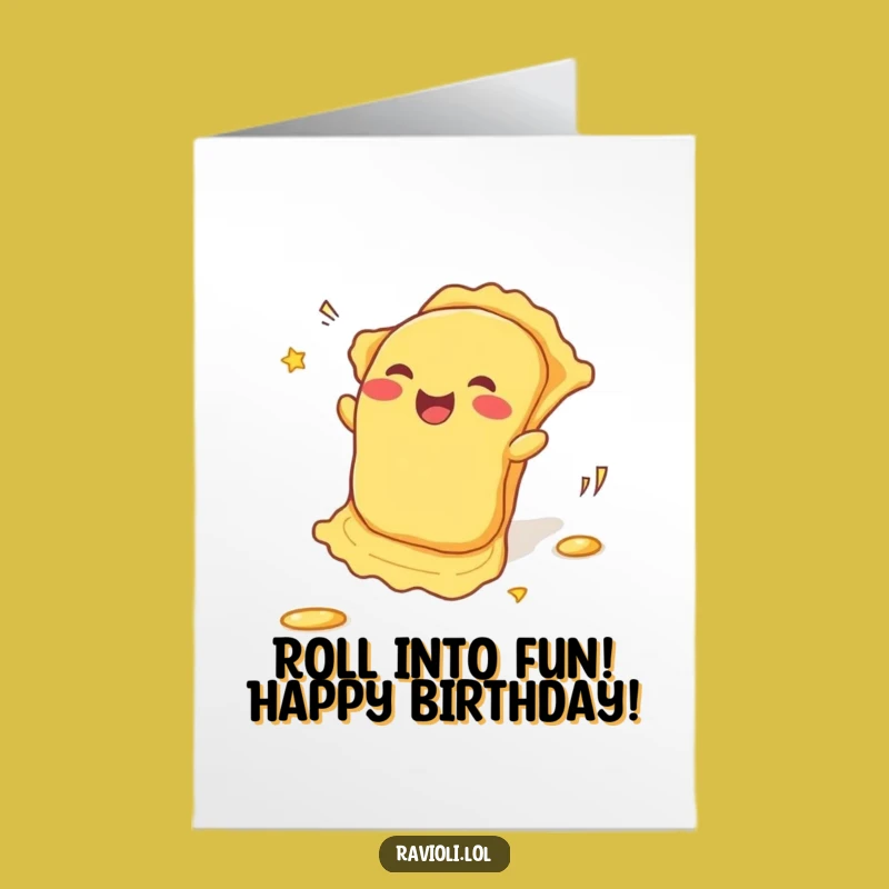 Free Printable Funny Ravioli Birthday Card: Rolling Pasta Fun, Perfect DIY Downloadable Gift