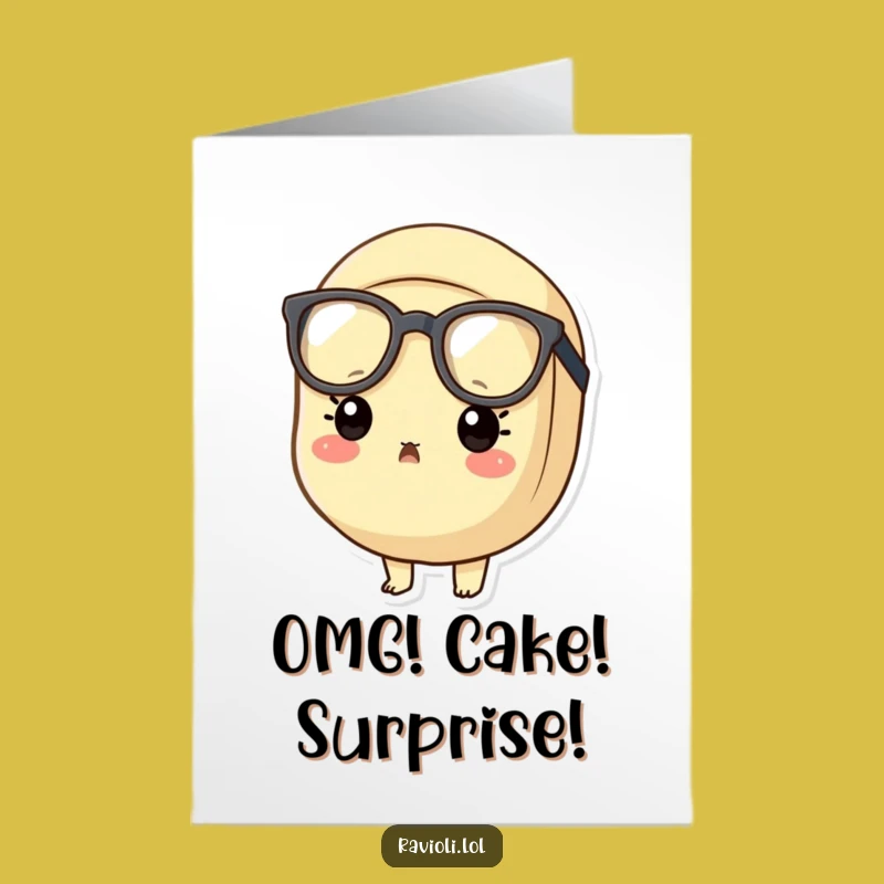 Free Printable Funny Surprised Ravioli Birthday Card - DIY Downloadable Gift
