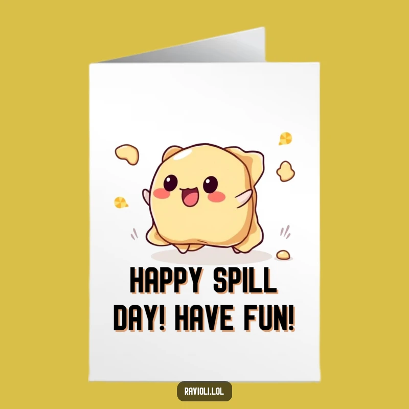 Free Printable Funny Tripping Ravioli Birthday Card - DIY Downloadable Gift