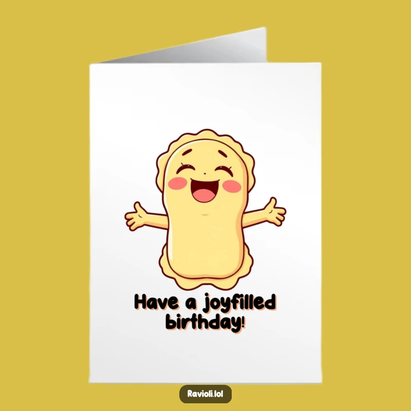 Free Printable Happy Ravioli Birthday Card - Laughing Downloadable Gift