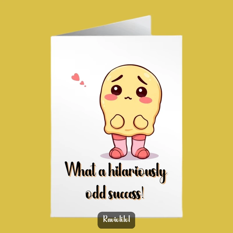 Free Printable Confused Ravioli Congrats Card: Mismatched Socks Downloadable Gift