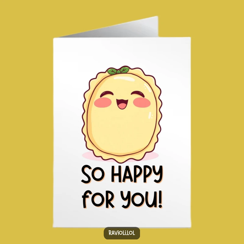 Free Printable Congrats Card: Giggling Ravioli, Joyful Downloadable Gift for Success