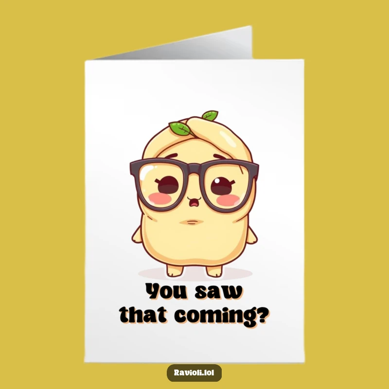 Free Printable Congrats Card: Surprised Ravioli Funny Downloadable Gift