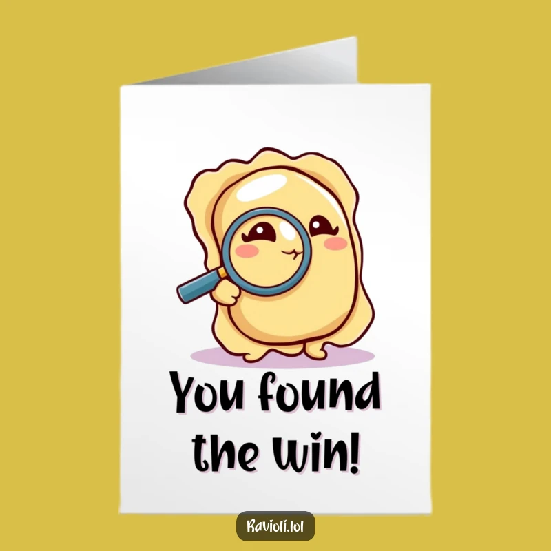 Free Printable Funny Ravioli Congrats Card: Detective Pasta, Amazing DIY Downloadable Gift