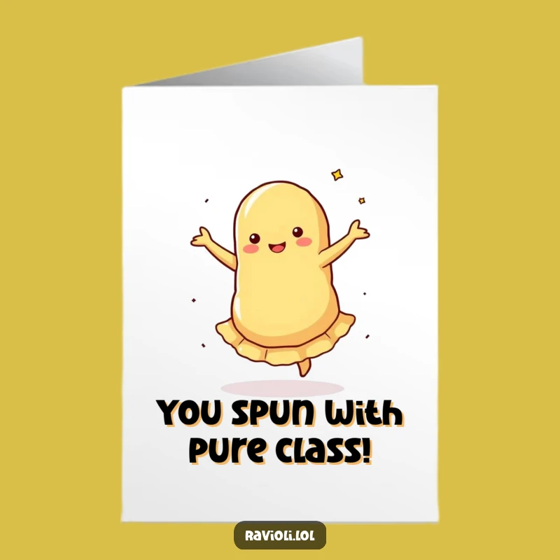 Free Printable Funny Ravioli Congrats Card: Spinning Success Pasta, Amazing DIY Downloadable Gift