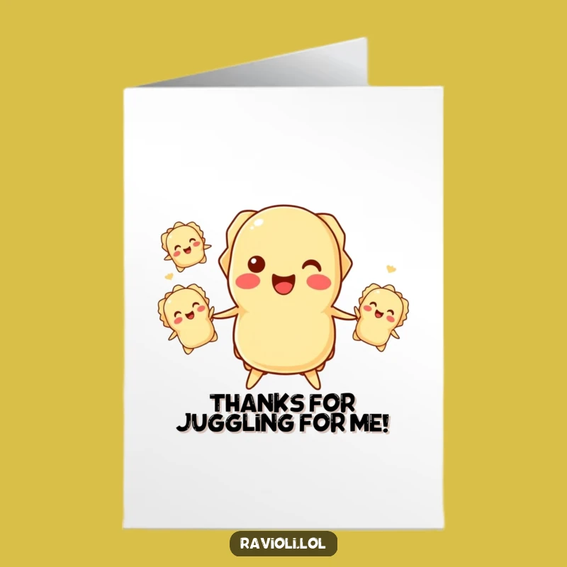 Free Printable Funny Ravioli Thank You Card - DIY Downloadable Gift