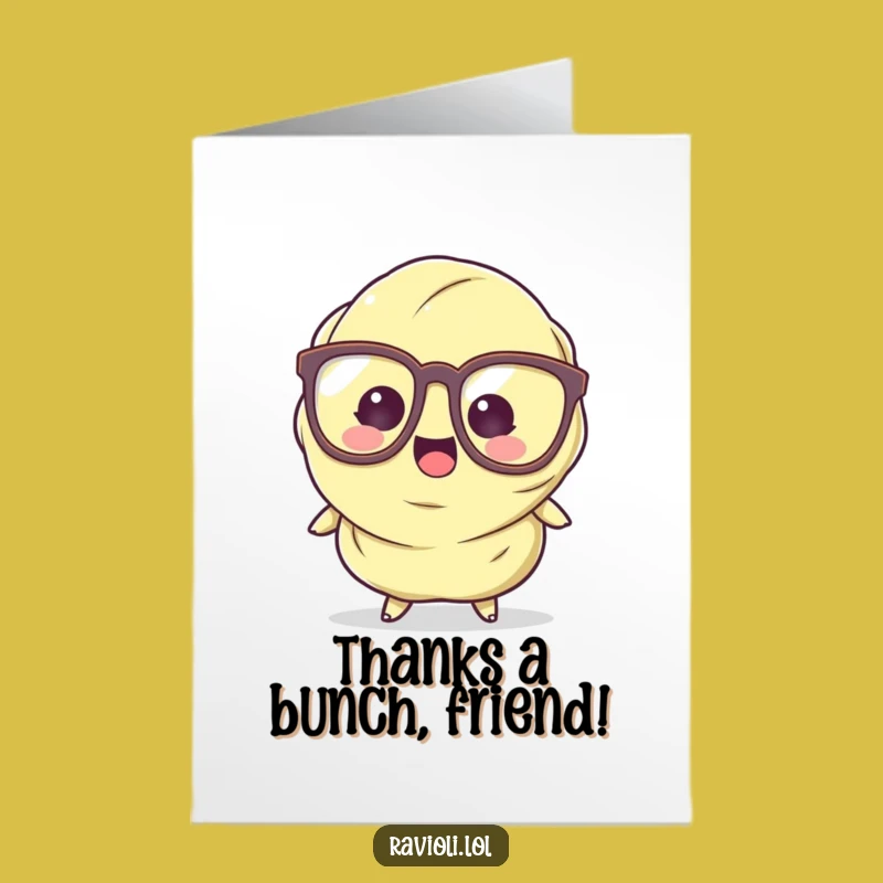 Free Printable Ravioli Thank You Card: Funny Tripping Pasta Downloadable Gift