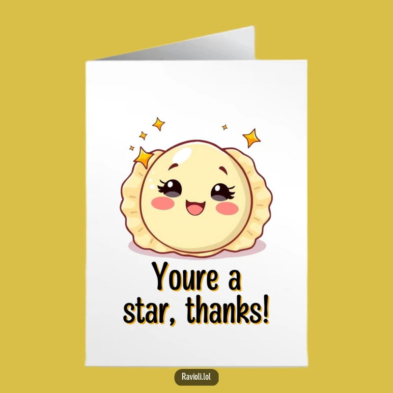 Free Printable Thank You Card: Starry Ravioli's Delight, Grateful Downloadable Gift