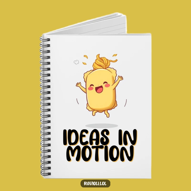 Funny Cartwheeling Ravioli Notebook - Jot Down Joyful Ideas!