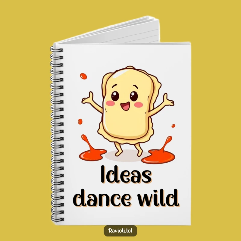 Funny Happy Ravioli Dance Notebook - Journal for Pasta Lovers