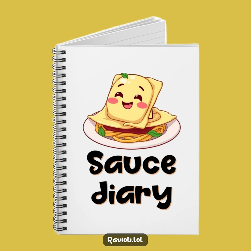 Funny Ravioli Plate Notebook: Jot Down Foodie Adventures