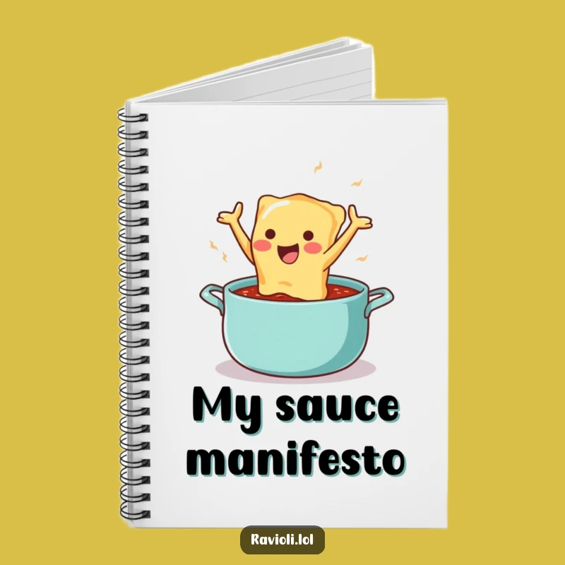 Funny Ravioli Sauce Journal - Hilarious Italian Foodie Notebook for Ideas