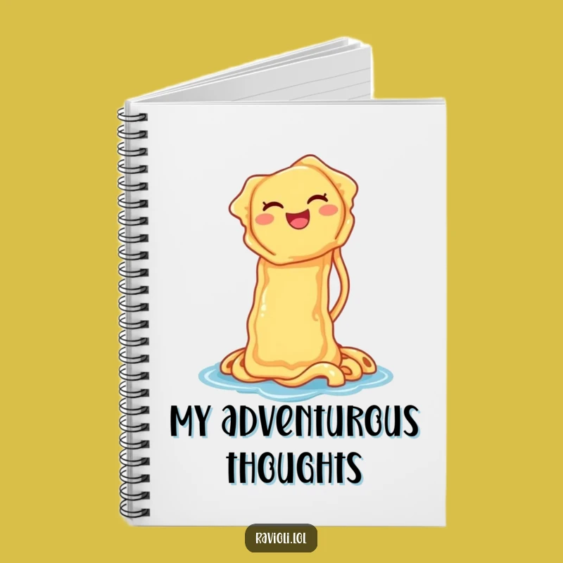 Funny Ravioli Waterslide Notebook: Jot Down Adventures with Pasta Panache