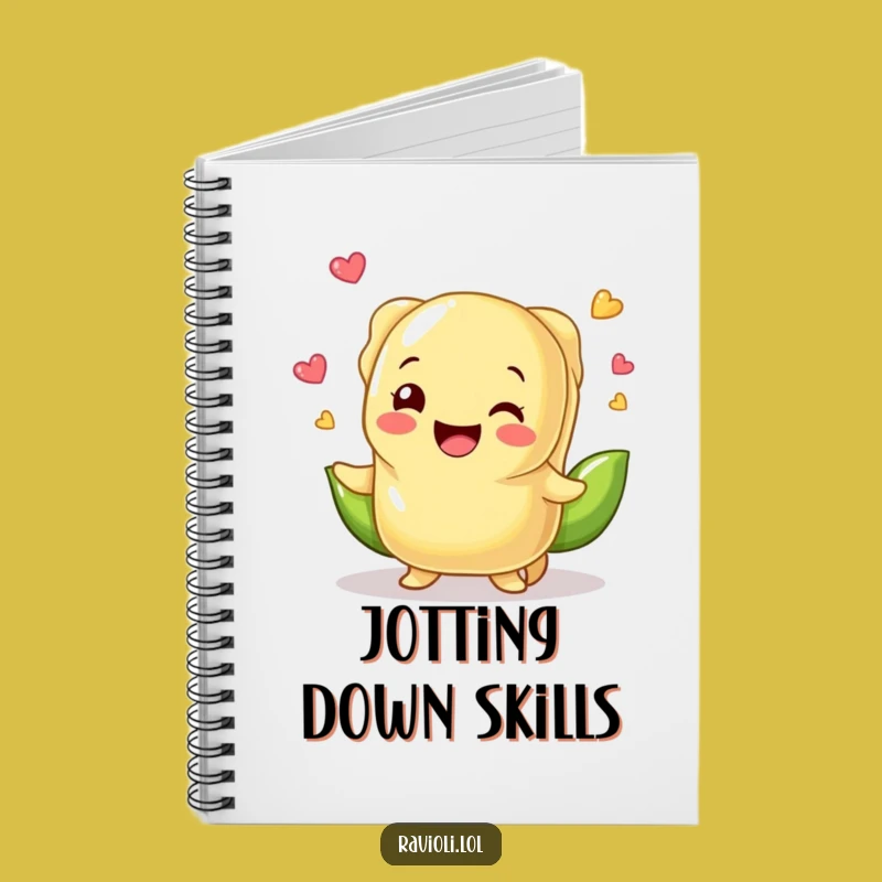 Funny Ravioli Juggling Peas Notebook - Jot Down Laughs & Ideas Gift