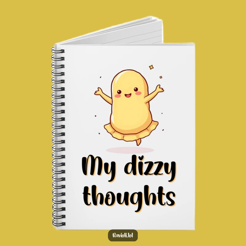 Funny Dancing Ravioli Notebook: Pasta's Twirl of Joy, Great Funny Gift for Writers