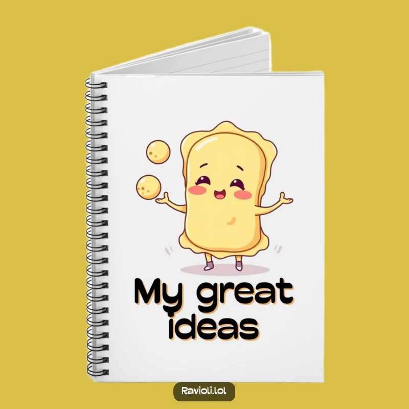 Funny Ravioli Juggling Cheese Balls Notebook - Jot Down Ideas with Italian Flair!