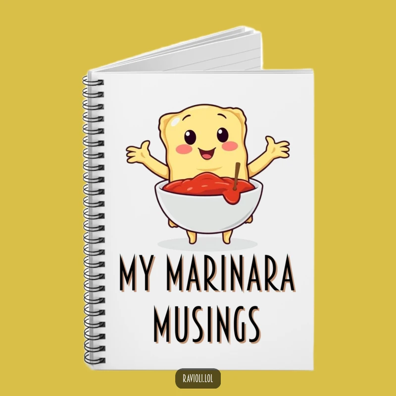 Funny Ravioli Marinara Notes Notebook - Italian Sauce Lover Diary Gift