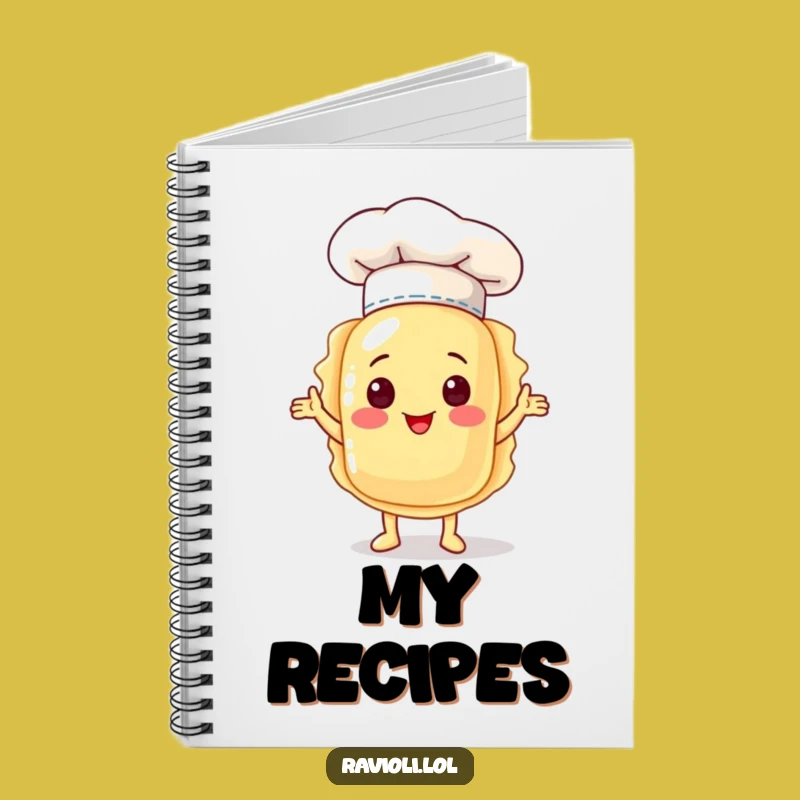 Funny Ravioli Chef Hat Notebook - Culinary Ideas & Laughs Gift
