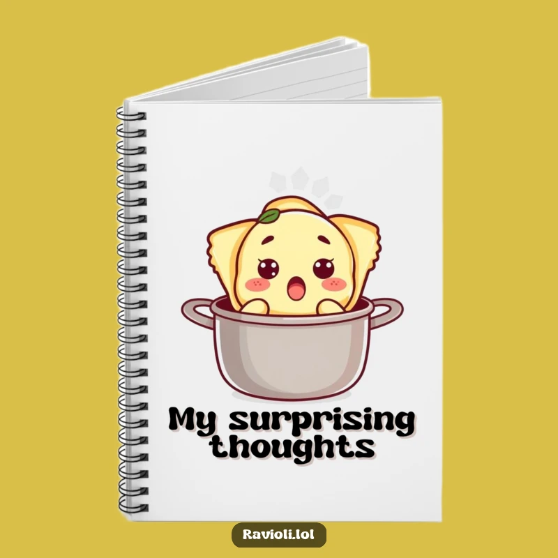 Funny Surprised Ravioli Pot Notebook - Jot Down Surprising Ideas