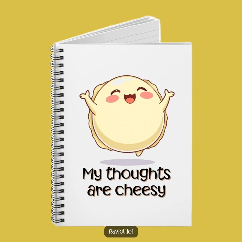 Funny Happy Ravioli Notebook: Joyful Bouncing Pasta Journal