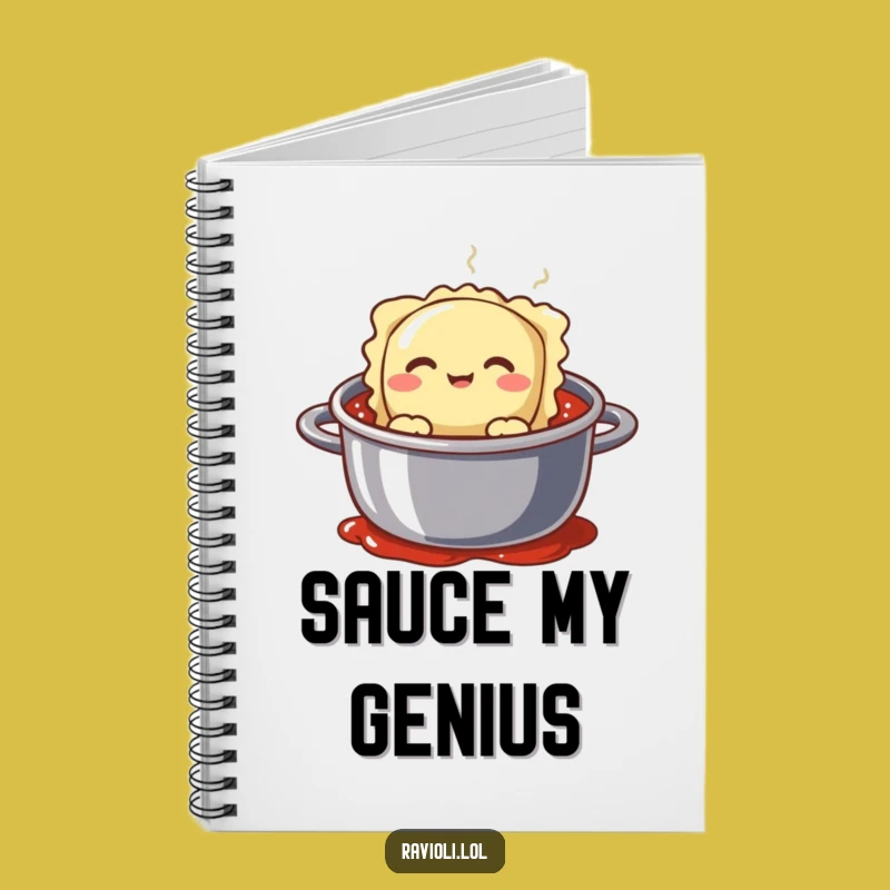 Funny Ravioli Peek Notebook - Hilarious Silly Face Journal Gift