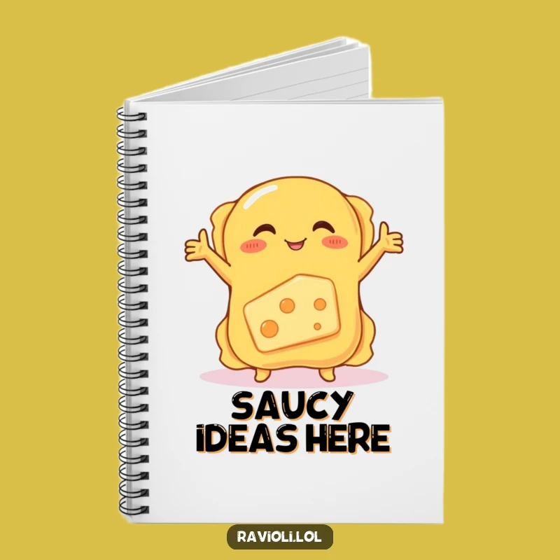 Funny Ravioli and Cheese Notebook: Hilarious Cartoon Journal Gift