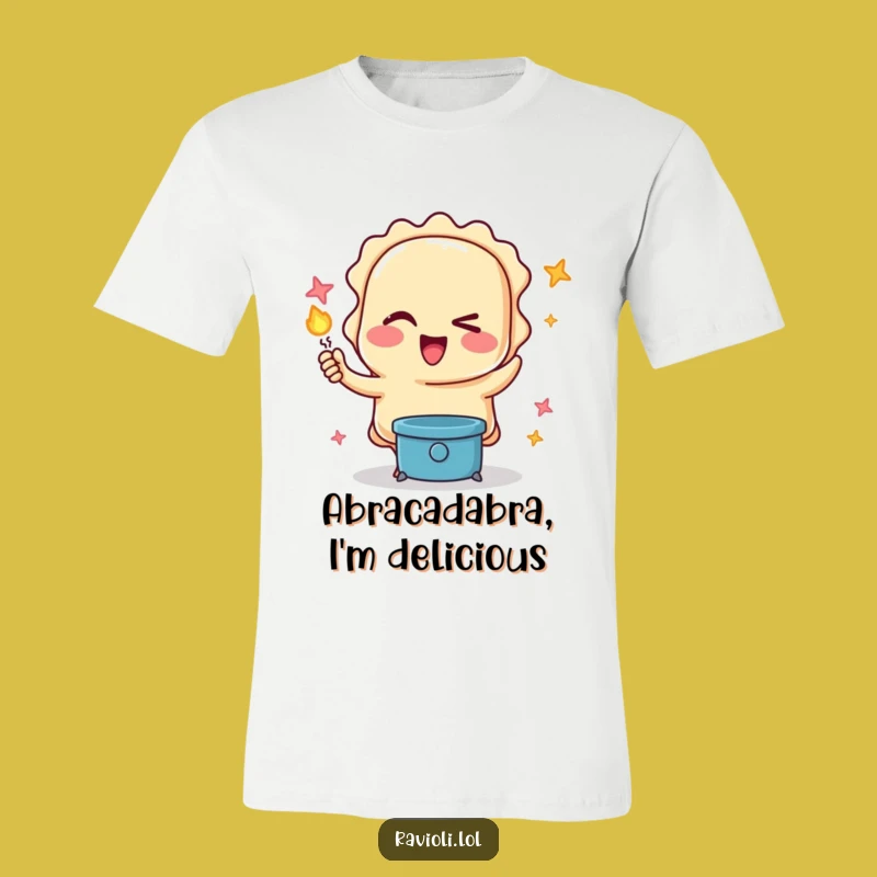Funny Ravioli Magic T-Shirt: Hilarious Apparel for Foodies and Illusionists
