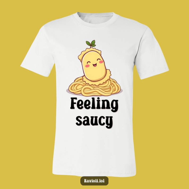 Funny Ravioli Rolling Down Pasta Hill T-Shirt - Comedic Italian Foodie Tee Gift