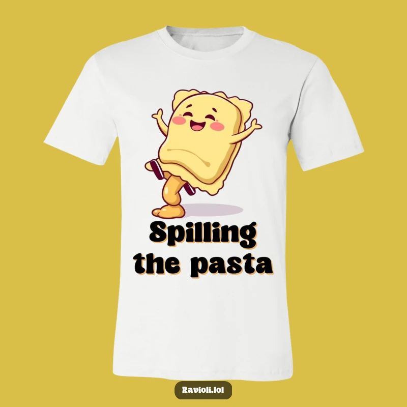 Funny Ravioli Cartwheel T-Shirt: Giggling Pasta Pal Tee, Perfect Gift