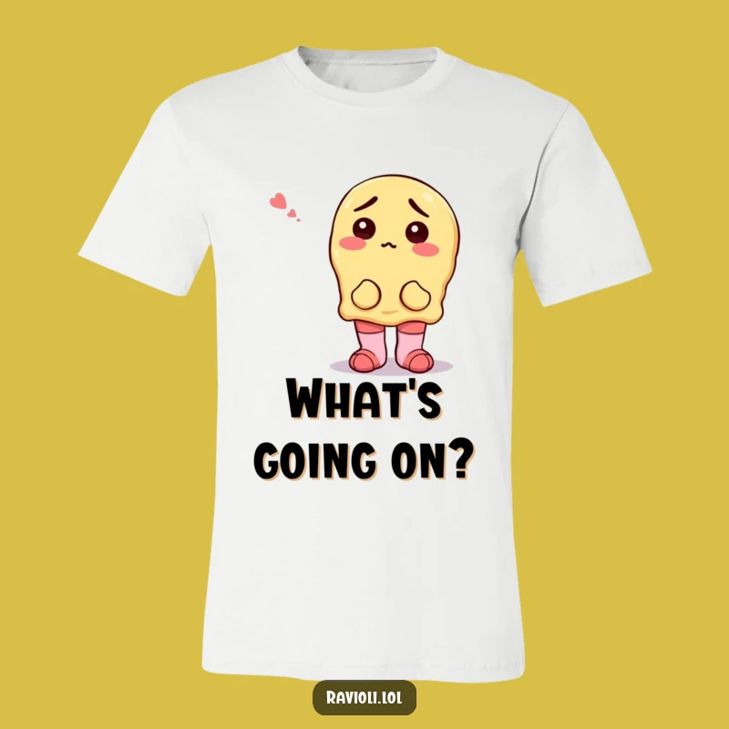 Funny Ravioli Mismatched Socks T-Shirt - Quirky & Confused Pasta Tee Gift