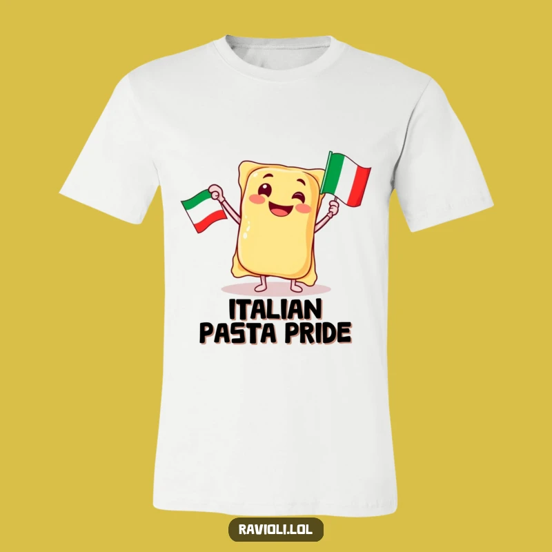 Funny Ravioli Italy T-Shirt: Jubilant Pasta Pal Flag Tee, Perfect Gift
