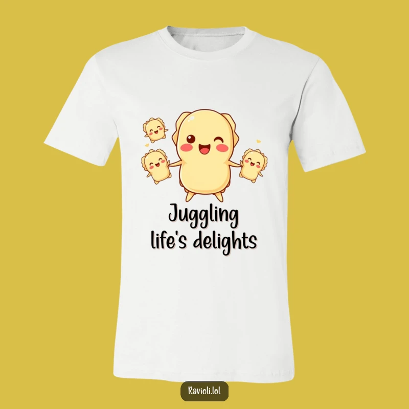 Funny Ravioli Juggling T-Shirt - Playful Pasta Pal Funny Gift!