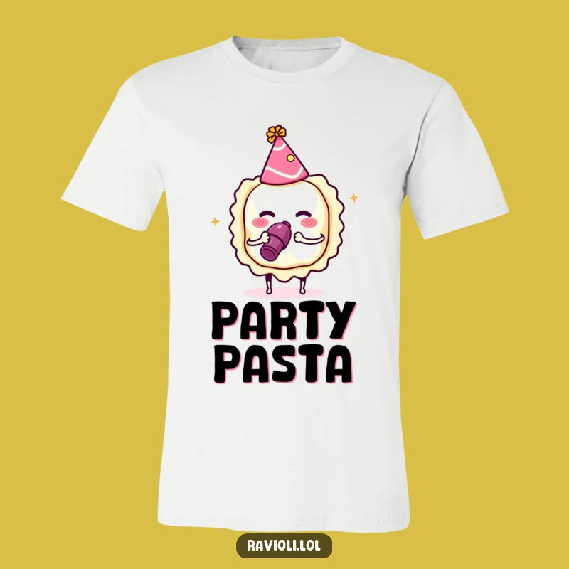 Funny Party Ravioli T-Shirt: Cheerful Italian Pasta Celebrating, Awesome Humorous Gift