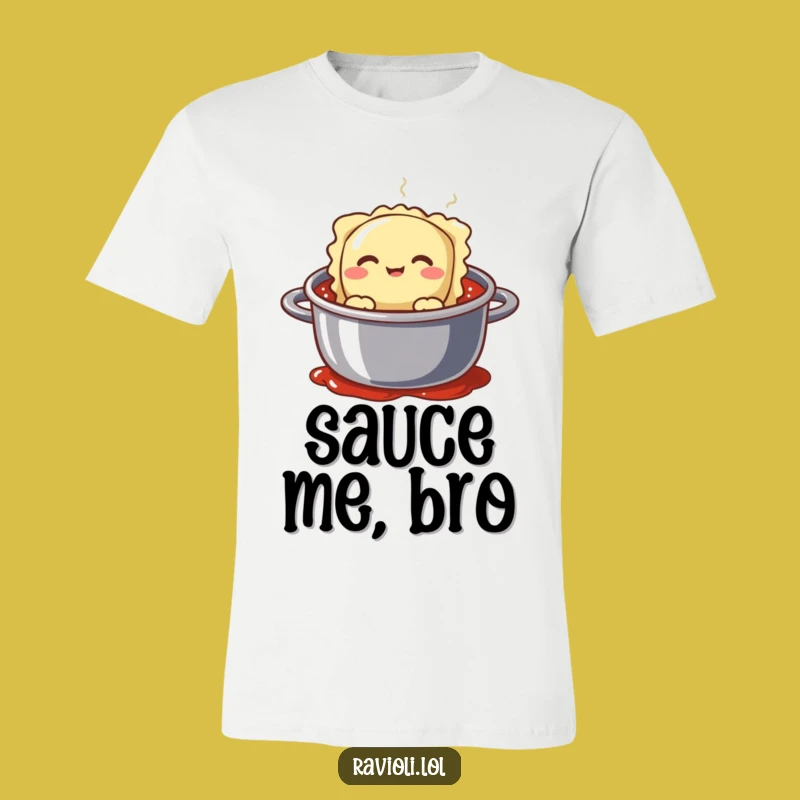 Funny Ravioli Peek Silly Face T-Shirt - Hilarious Italian Food Gift