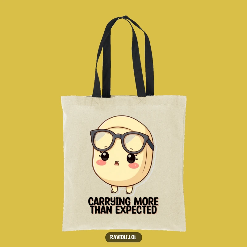 Funny Surprised Ravioli Tote Bag - Carry Your Astonishment!