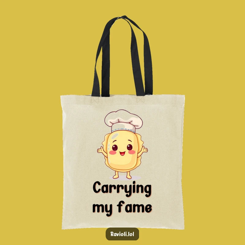 Funny Ravioli Chef Hat Tote Bag - Chic Culinary Pride Carryall Gift
