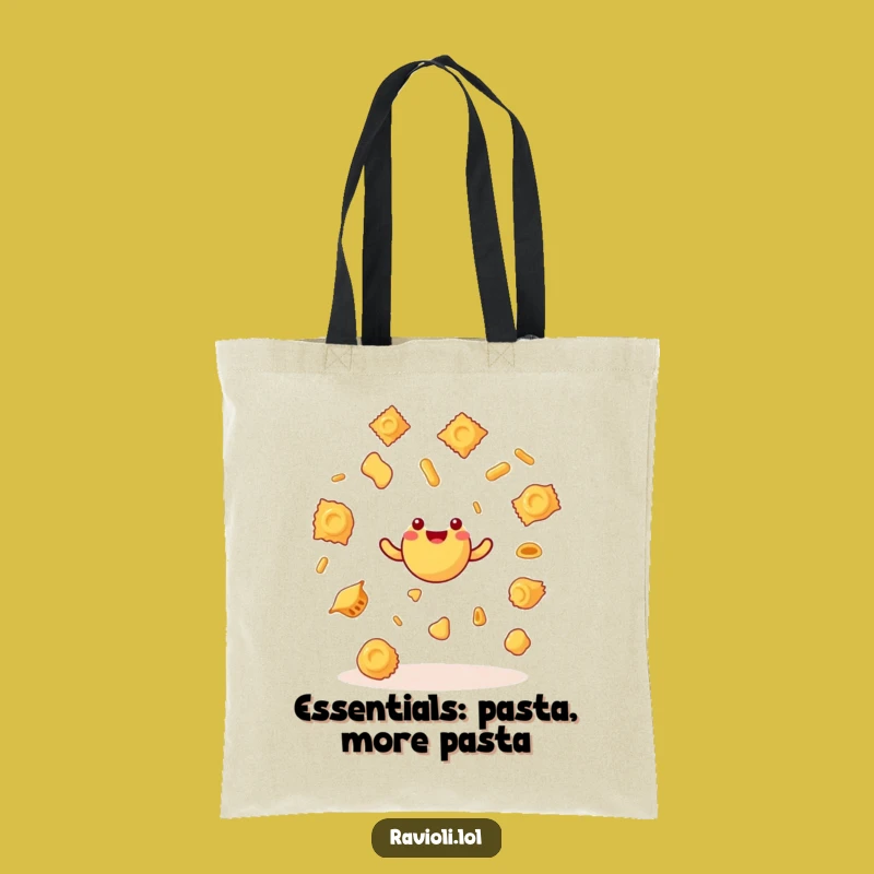 Funny Ravioli Juggling Tote Bag - Stylish & Hilarious Grocery Companion