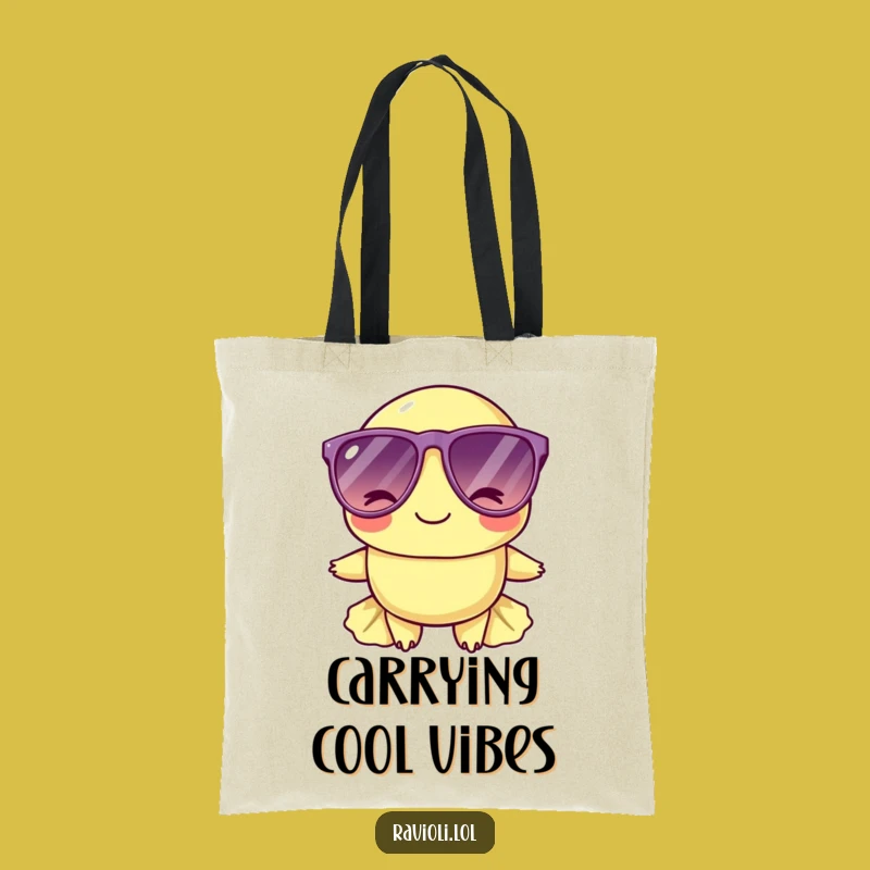 Funny Cool Ravioli Sunglasses Tote Bag - Chic Winking Accessory