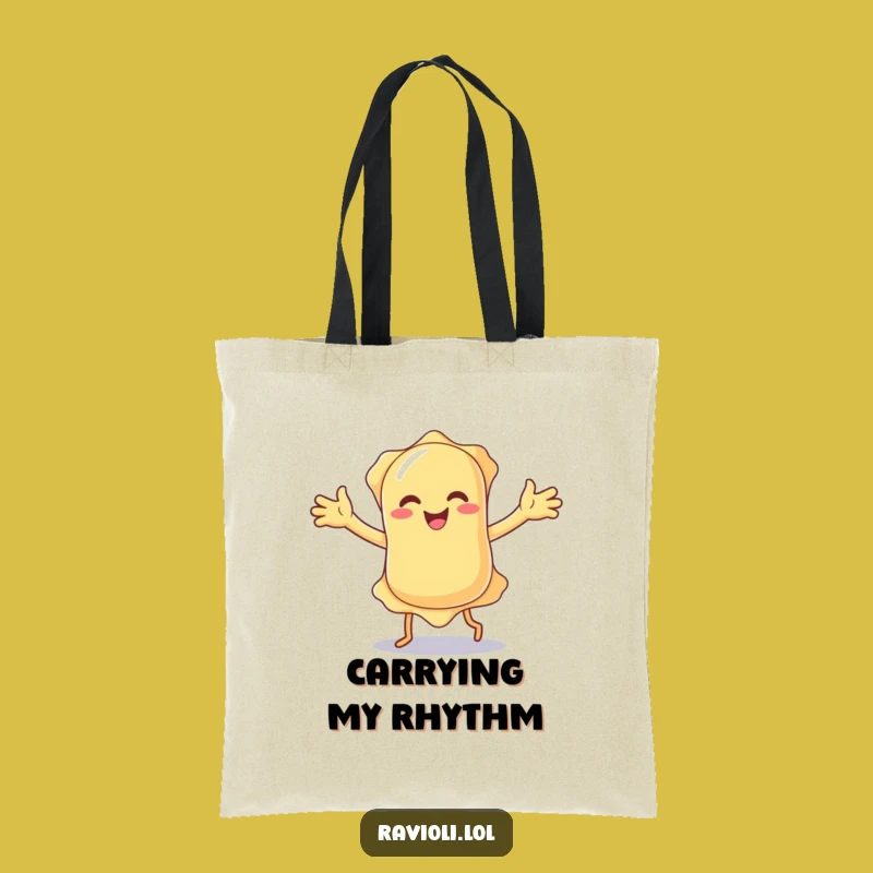 Funny Dancing Ravioli Tote Bag - Hilarious & Stylish for Your Essentials