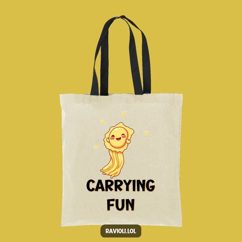 Funny Giggle Ravioli Tote Bag: Carry Your Fun with This Hilarious Funny Gift