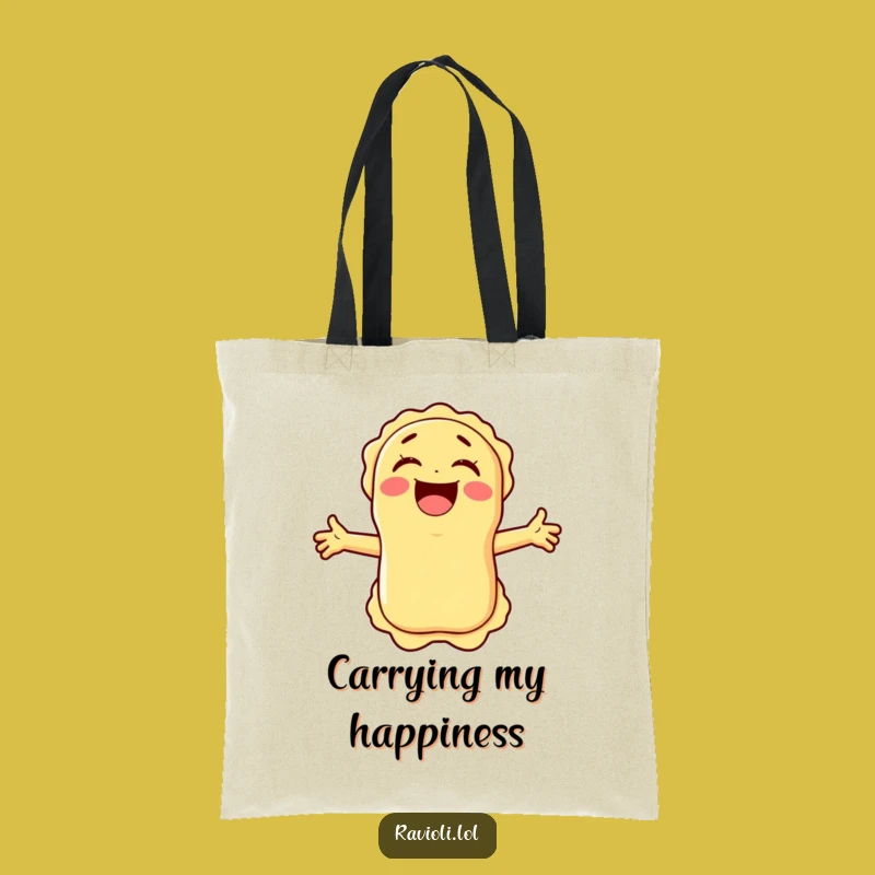 Funny Laughing Ravioli Tote Bag - Hilarious & Practical for Everyday Fun