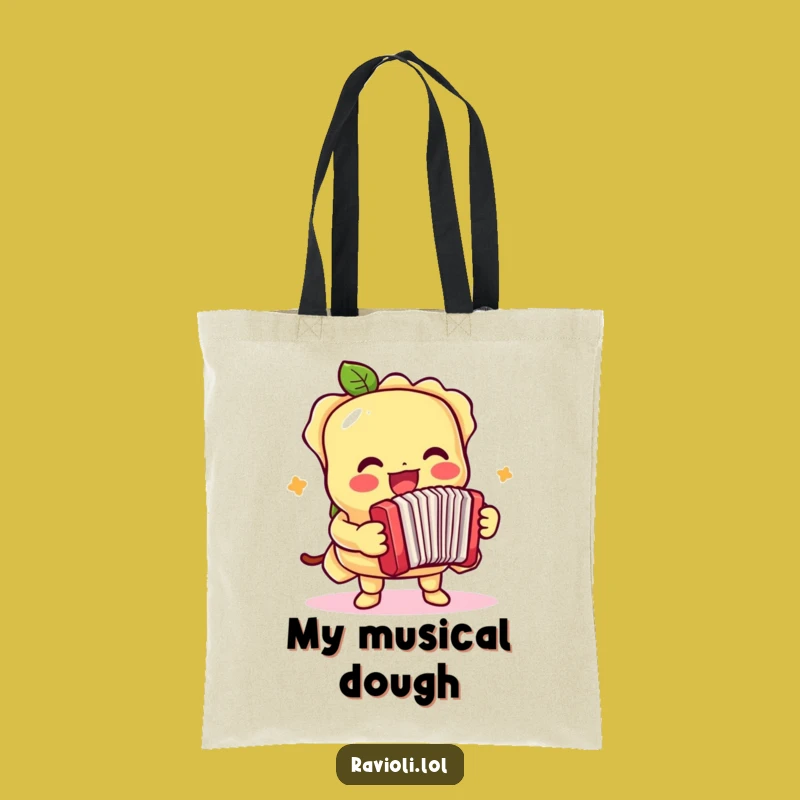 Funny Ravioli Accordion Tote Bag - Carry Your Music and Laughs