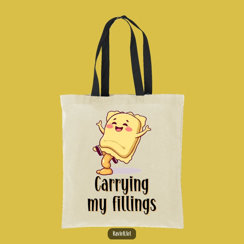 Funny Ravioli Cartwheel Tote Bag: Carry Your Giggling Pal, Ideal Gift