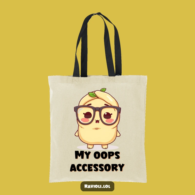 Funny Ravioli Glasses Tote Bag: See the Surprise, Great Humorous Gift