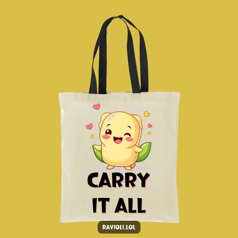 Funny Ravioli Juggling Peas Tote Bag - Chic & Hilarious Shopping Gift