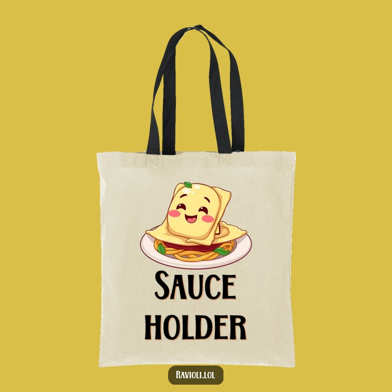 Funny Ravioli Plate Tote Bag: Carry Your Love for Pasta