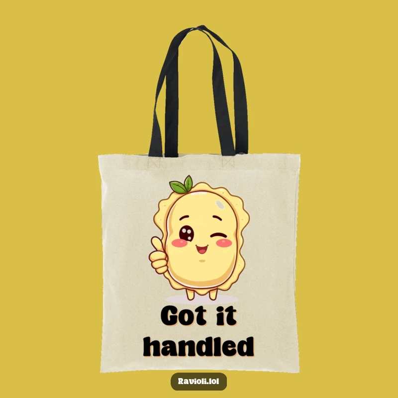 Funny Ravioli Wink Thumbs Up Tote Bag: Carry Your Confidence Gift