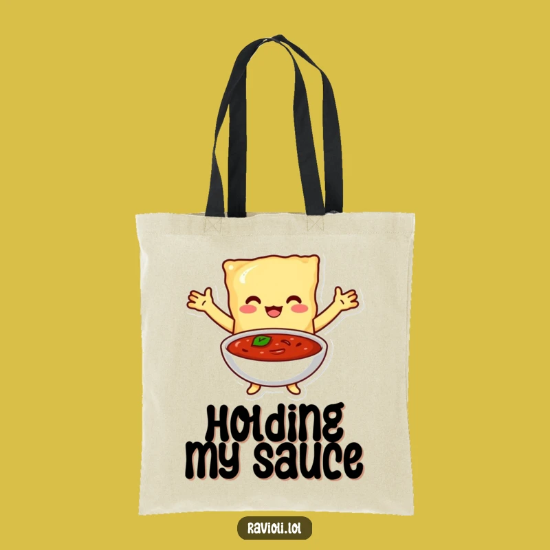 Funny Ravioli Marinara Hug Tote Bag - Chic Carryall for Italian Foodies