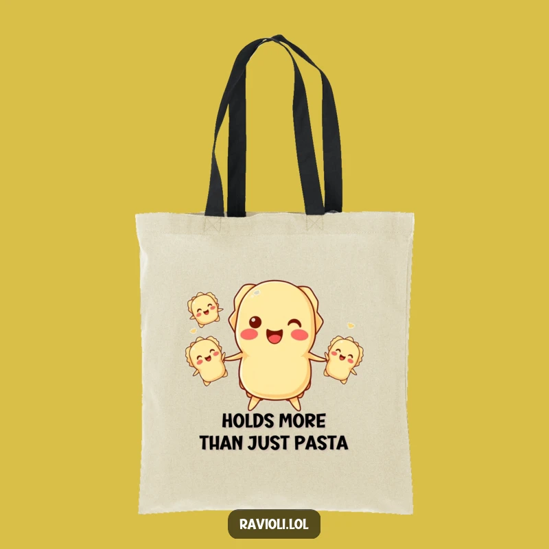Funny Ravioli Juggling Tote Bag - Carry Your Fun Pasta Pal!